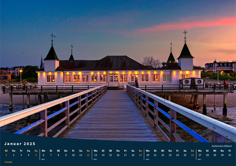 Kalender Insel Usedom Januar