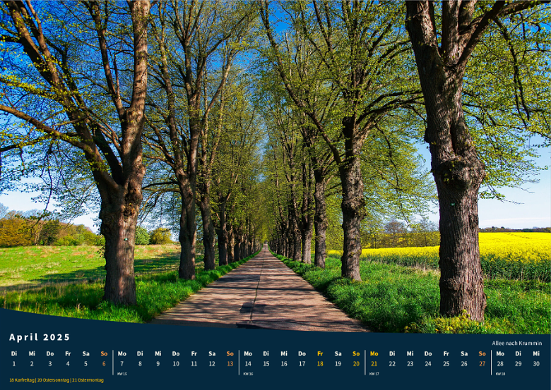 Kalender Insel Usedom April