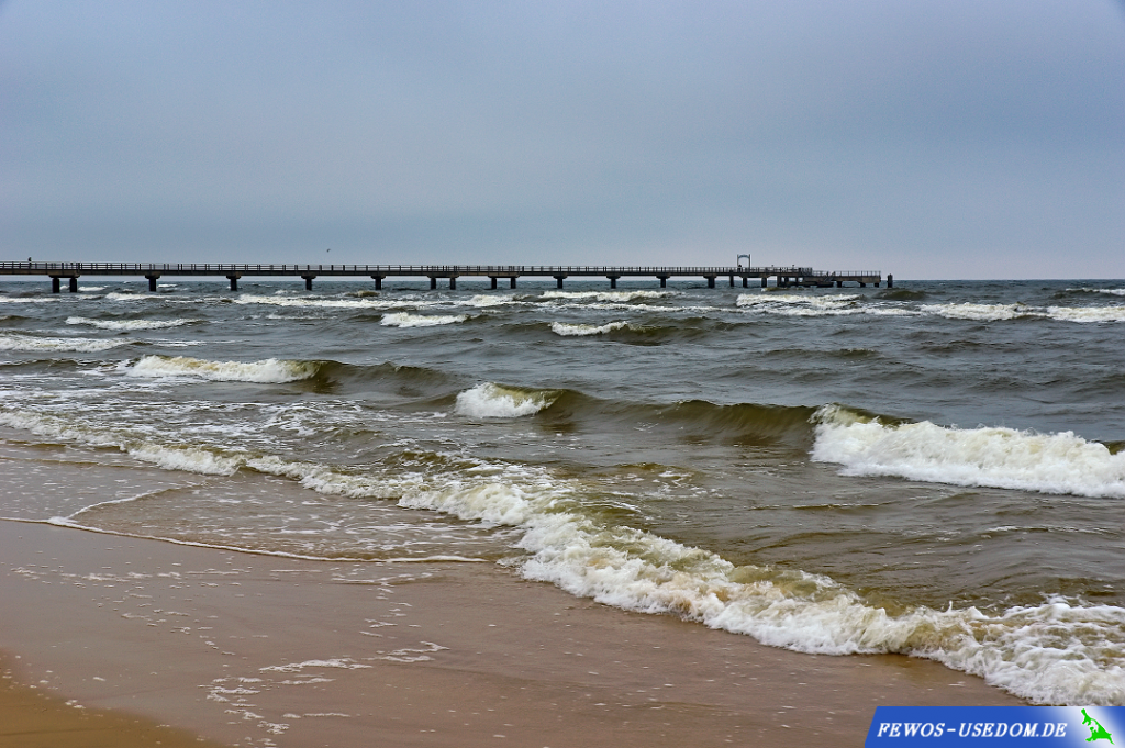 Sturm an der Ostsee in Ahlbeck